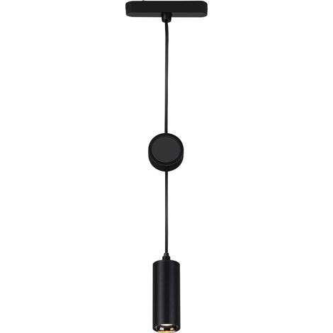Système de rail LED Suspension, blanc chaud, hauteur réglable, accessoires, Tracklight, LED Suspension, lampes, plafonnier, 130x1200x42mm (LxHxD), noir (1/5)