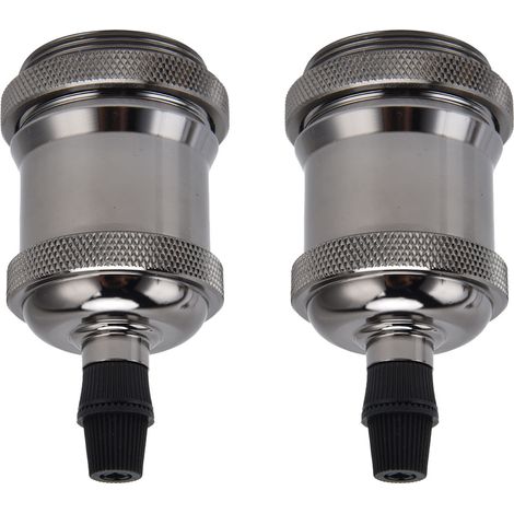 Douille de Lampe Vintage en Aluminium Rétro - 2 Pièces pour Ampoules E26/E27 - Accessoires DIY (1/5)