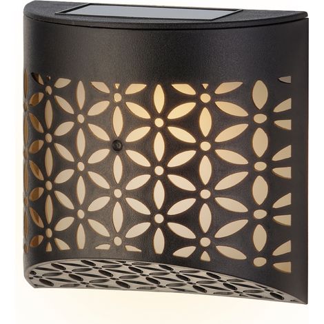 APPLIQUE SOLARE DECO 11X11CM NERA IN PLASTICA. (1/4)