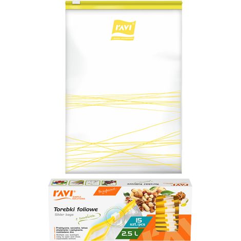 Sacchetti Ravi con cerniera 3,5L 2,5L 15 pezzi