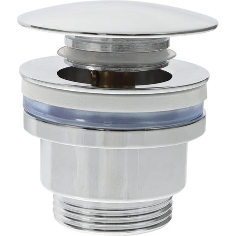 Bouchon pop-up - cuivre - argenté - anti-fuite - pour lavabo (1/5)