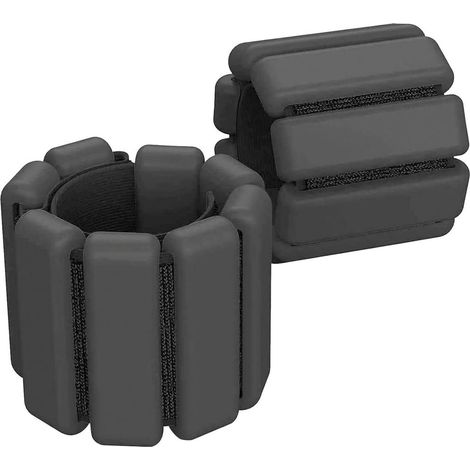 Zweiteiliges, verstellbares 450g-Gewichtsarmband-Set für Bein- und Armtraining, Pilates-Zubehör - schwarz. (1/5)