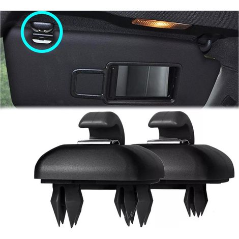 2er-Set Clip‑Halter für Sonnenschutz, passend für VW, Audi und Skoda, schwarz