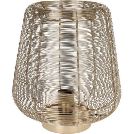 Lampada da tavolo "Metal", con interruttore, color oro, da 33 cm (1/2)