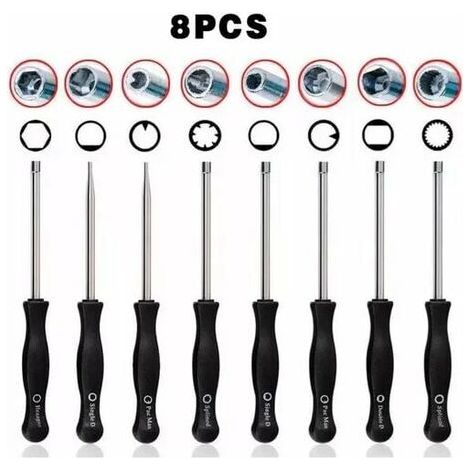 Lot de 8 tournevis pour réglage de carburateurs de petits moteurs à 2 temps de tronçonneuses/rotofils/etc. (1/3)