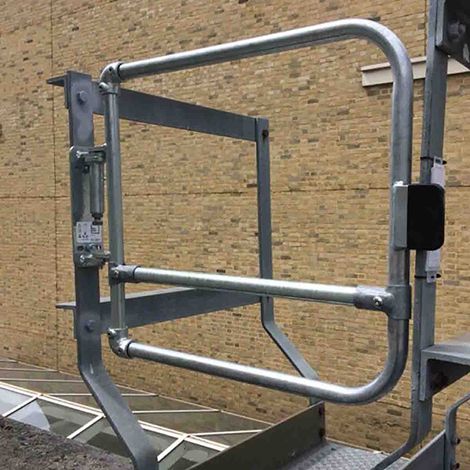 Matisère – Portillon de sécurité en acier galvanisé 1m – Usage industriel et extérieur – Adaptable sur tubes ronds et carrés – SGEUGV2 (1/4)