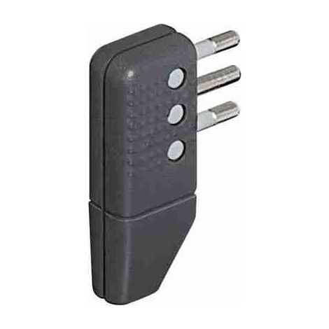 BTIS2467TG 2P+T 10A platzsparender Eckstecker - Anthrazit (Blisterverpackung)