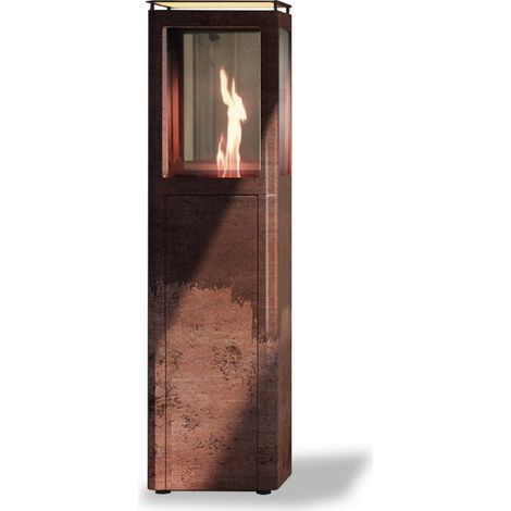Faro Barcelona – Chauffage extérieur à pellets en acier corten – Système de convection naturelle – Autonomie 3,5h – Puissance 5,0kW – Rayonnement 2m