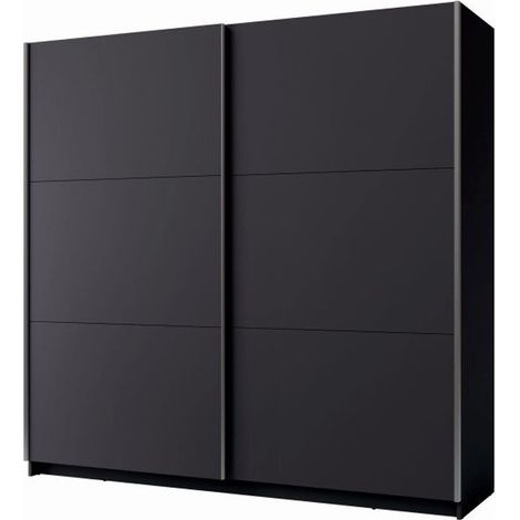 Schrank, Kleiderschrank 200 cm 2 Schiebetüren - graphitgrau - Kollektion ARSALA