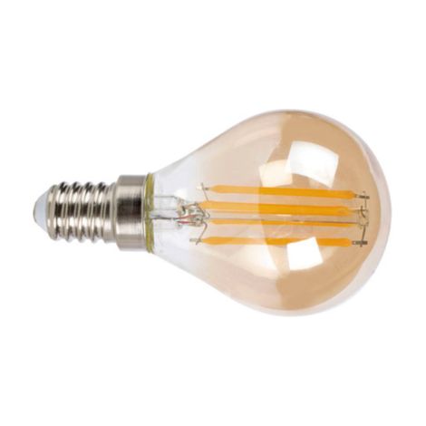 Bombilla con filamento Led mini globo vintage DUOLEC E14 luz cálida 4W - talla