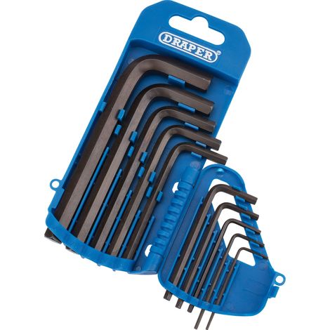 Draper 10-Piece Imperial Hexagon Key Set with Holder (Model 33688) - Precision Allen Wrenches for Automotive and Mechanical Use (1/5)
