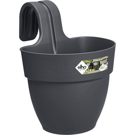 Elho Blumentopf zum Hängen Kunststoff anthrazit 20,5 x 24,1 x 26,5 cm Vibia Campana Easy Small (1/2)