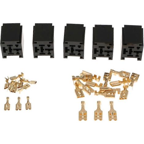 Connecteurs pour relais à 4 broches, connecteurs à broches plates 6,3/9,5 mm (1/5)