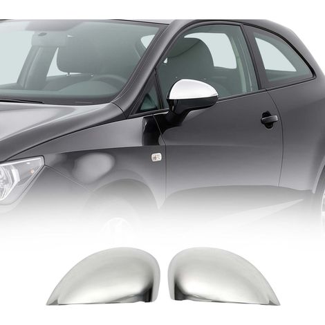 Coques de Rétroviseurs pour Seat Ibiza IV 2009-2016 en Acier Chromé Argent (1/5)
