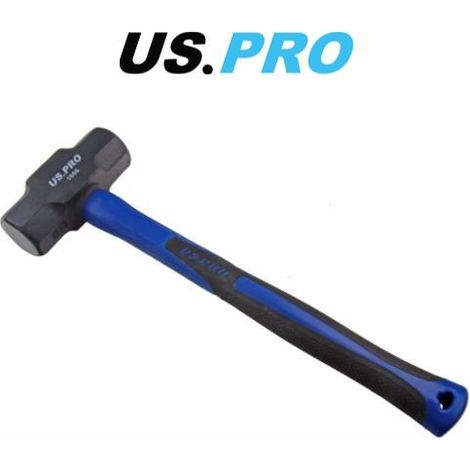 US PRO Lump Hammer 1.8kg 4lb TPR Handle Sledge Club Rubber Grip Heavy Duty 1666 (1/2)