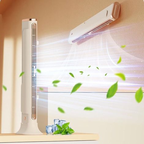 Bladeless desk fan, multifunctional wall fan, air conditioning fan, tower desk fan, quiet bladeless fan for home and office