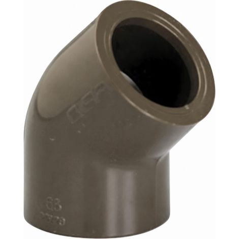 Bogen 45° PVC HTA -Wärme- weiblich/weiblich D.63
