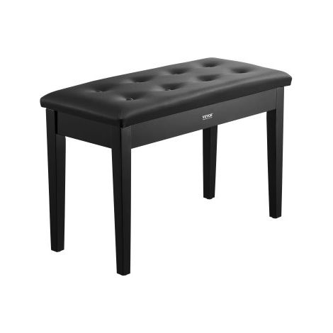 Klavierhocker 750 x 355 x 490 mm, Klavierbank, Klavierstuhl mit hochdichter Polsterung, Ablagefach für Notenbücher, hölzerner Pianobank, Hockersitz, für Schminktisch und Wohnzimmer (1/5)