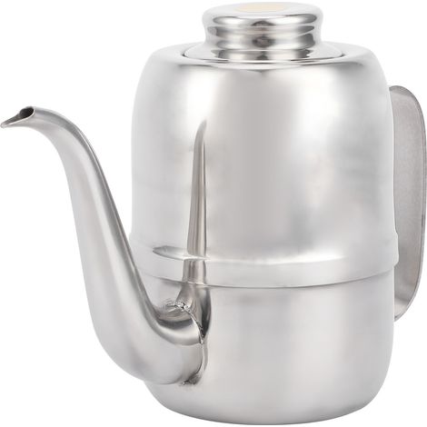 Pot à eau en acier inoxydable, bidon à huile, pot à sauce soja étanche, bouteille à condiments, ustensiles de cuisine, format 24O, petite taille (1/5)