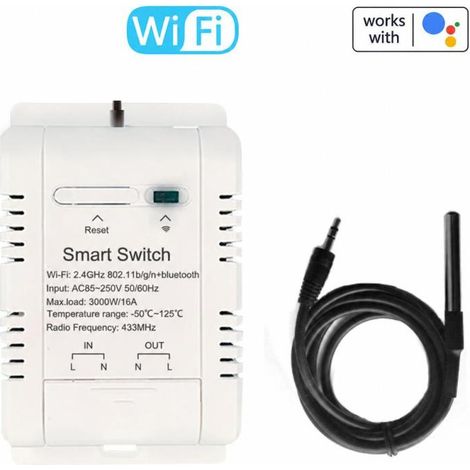 Beyamis Disjoncteur intelligent WiFi avec mesure température - Statistiques consommation jour mois année (1/5)
