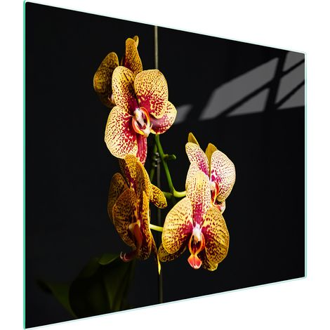 TAGLIERE IN VETRO 52x30 ORCHIDEA (1/5)