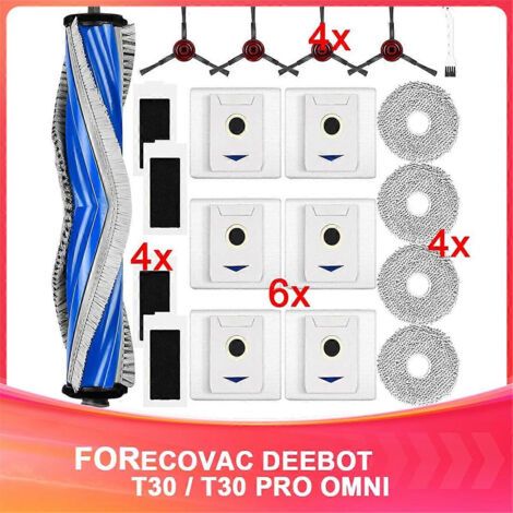 Lot de 20 accessoires pour aspirateur robot Ecovacs Deebot T30 / T30 Pro Omni