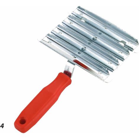 Striglia zincata a denti fini e 14 cm