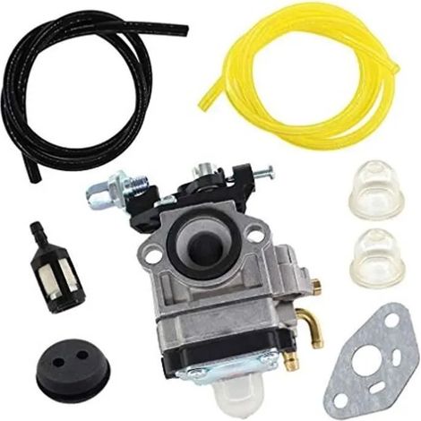 Carburateur avec filtre à carburant et kit de tuyaux compatible avec le taille-haie Einhell BHS 26 - BPH 2652-1 - BG-PH 265