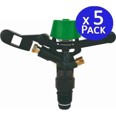 Pack 5 Aspersores Circulares 3/4" Anti-Heladas, Alcance 13 a 18 Metros, Riego Profesional