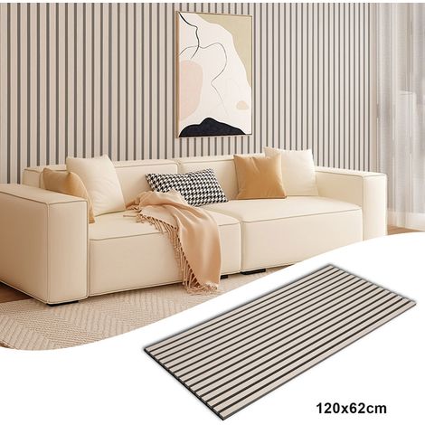 Wolketon Akustikpaneel MDF Wandverkleidung Natur Akustik Wandpaneel Moderne Wandpaneele aus Holzfunier und Filz 2x 120x60x2.1cm Eichenholz