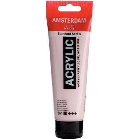 Peinture acrylique - Amsterdam - Tube 120ml - Couleur Rose - Résistance à la lumière - Finition Satinée (1/2)