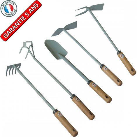 Juego de herramientas extralargas – paquete de herramientas de jardín con mango largo – 5 piezas OUTILS PERRIN
