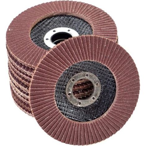 10 DISCHI PER SMERIGLIATRICE 115 MM DISCO LAMELLARE ABRASIVO GRANA 80 MM (1/5)