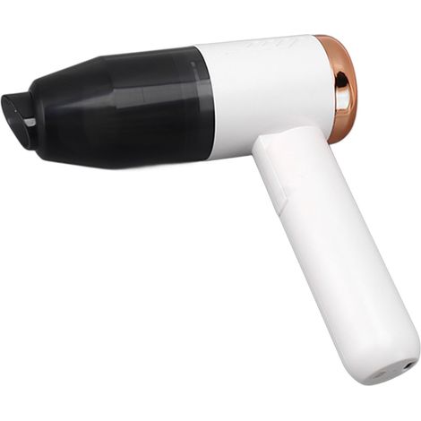 Aspirateur à main sans fil rechargeable, puissant et aspiration, pour voiture et maison (blanc). (1/5)