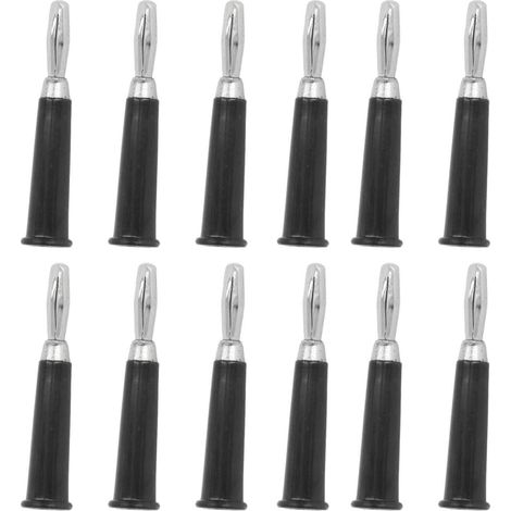 100 Stück Bananenstecker aus Messing-Zink-Legierung und ABS-Kunststoff, geschweißt, 4 mm, schwarz, für LKW-Batterien (1/5)