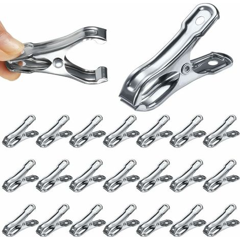 Pinzas de acero inoxidable para invernadero, pinzas pequeñas para invernadero, 5 cm, 10 unidades/1 paquete de 5 unidades (1/5)