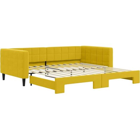 Maison Exclusive - Divano Letto con Letto Estraibile Giallo 100x200 cm in Velluto