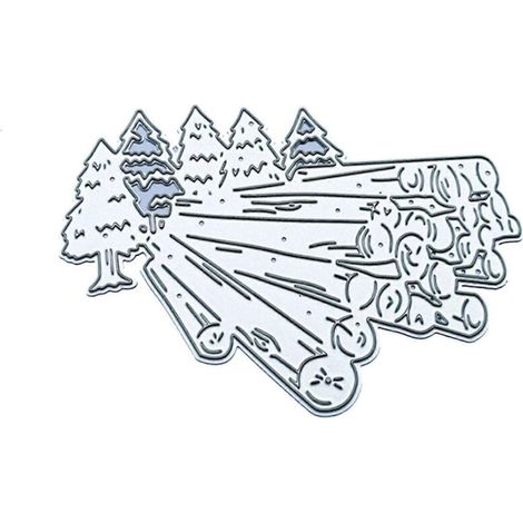 Pochoirs en métal effet bois – Modèles gravés de forêt pour scrapbooking DIY, idéaux pour décoration artisanale et loisirs créatifs