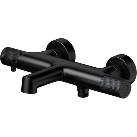 Cersanit Zen - Miscelatore termostatico per vasca da bagno, nero S951-566