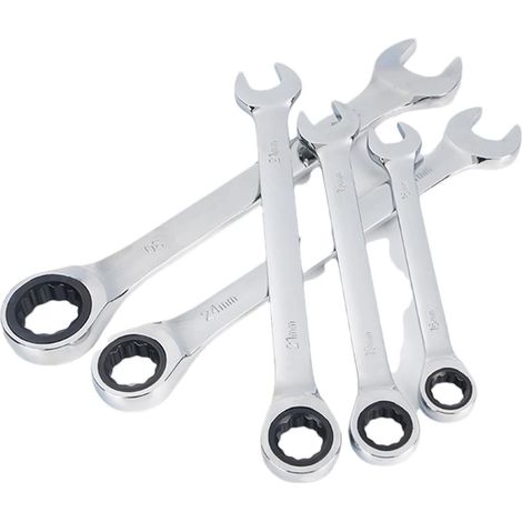 Jeu de clés à cliquet métriques (8-10-12-13-15) - Clés dynamométriques universelles pour la réparation automobile - Outils à main - Coffret d'outils complet (1/5)
