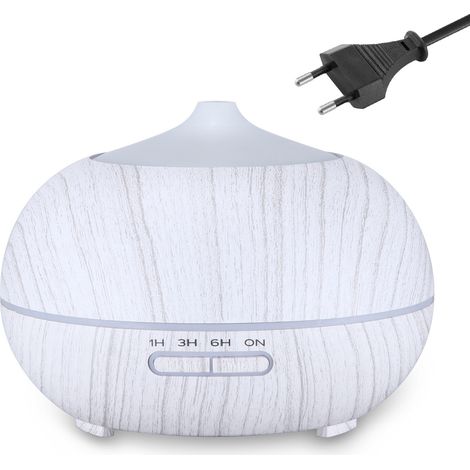 Diffuseur d'huiles essentielles à imitation bois, avec télécommande Bluetooth ultrasonique, pour la maison ou le bureau. Machine à oxygène pour l'eau. (1/5)