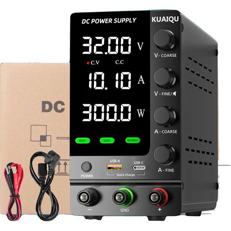 Stromversorgung, 32V Ausgang, einstellbare Spannung und Stromstärke, 32V 10.1A 300W, 220 V (1/2)