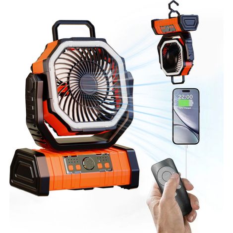Ventilateur de camping suspendu avec lumières, ventilateurs suspendus multifonctionnels (1/5)