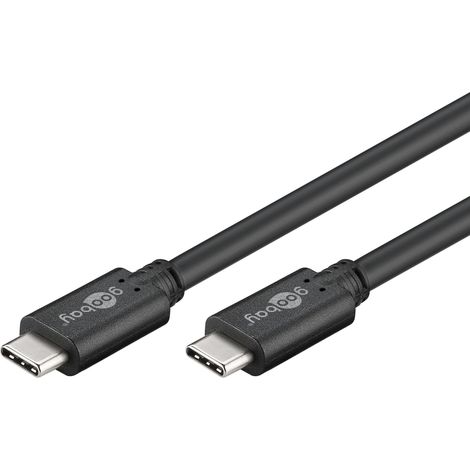 Câble USB-C™, USB 3.2, 4K/60 Hz, 60 W, 5 Gbit/s, Power Delivery, 1 m, Connecteur USB-C™  Connecteur USB-C™. Longueur de câble 1 m (1/3)