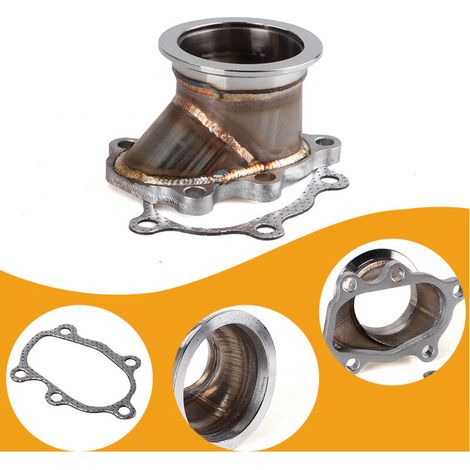 Pièces de rechange automobiles : support de bride à 5 trous pour turbocompresseur 63 mm (2,5 pouces) avec joint pour turbocompresseurs T25/T28. Un support pour brides de turbo à 5 trous de 63 mm, comp