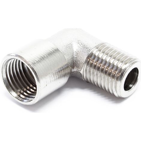Adaptateur aérographe 90° – avec Sorties mâle/femelle 12,91mm (1/4") – pour compresseurs AS189 / AS196 / AF186 – Airbrush Tatouage NailArt… Wiltec (1/5)