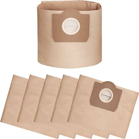 Paquete de 10 bolsas de papel de doble capa y alta filtración para aspiradoras de líquidos y sólidos. (1/5)