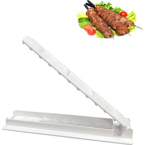 Kebab maker presse, Kebab Machine – Boîte à Moules en Plastique Blanc pour Barbecue, Convient pour la Cuisine, Pique-Nique Familial en Plein Air, Convient pour Les Barbecues Débutants en Camping (1/5)