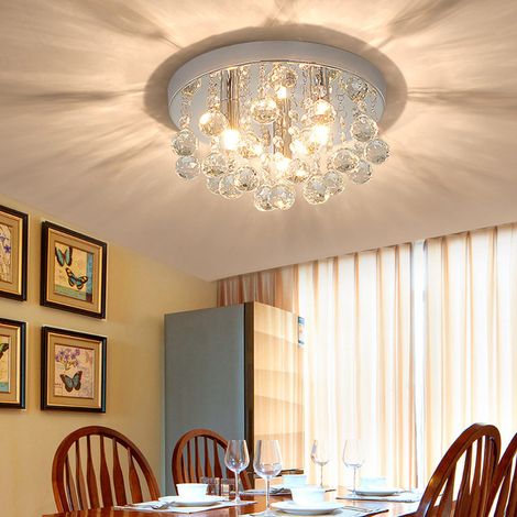 SIENTICE Petit plafonnier encastré en cristal, culot G9, lumière chaude, suspension en cristal, convient aux couloirs. (1/5)
