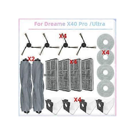 Pour X40 Ultra / L40 Ultra, P10 Pro Ultra : Pièces détachées : Rouleau principal, Brosses latérales, Filtre HEPA, Sacs à poussière (1/5)